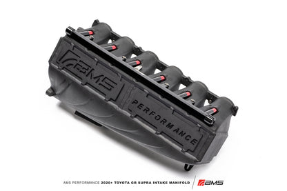 AMS Performance 2020+ Toyota GR Supra Intake Manifold for the MK5 Toyota Supra GR A90 MKV - Product Front Side Overview
