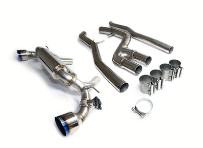 HKS 2019+ Toyota GR Supra w/o OPF Dual Hi-Power Titanium Tip Catback Exhaust for the MK5 Toyota Supra GR A90 MKV - Product Overview Components