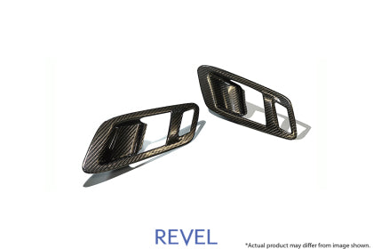 Revel GT Dry Carbon Inner Door Handle Cover 2020 Toyota GR Supra - 2 Pieces for the MK5 Toyota Supra GR A90 MKV - Product overview uninstalled