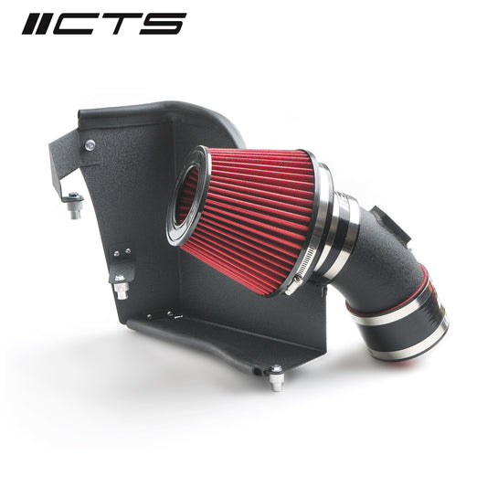 CTS TURBO MK5 SUPRA A90 4″ INTAKE WITH 6″ VELOCITY STACK for the MK5 Toyota Supra GR A90 MKV - Product Overview with intake & housing